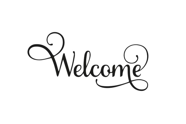 Quadro Decorativo Retangular Welcome White