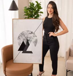 Quadro Decorativo As 3 Pirâmides e a Árvore da Vida