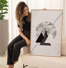 Quadro Decorativo As 3 Pirâmides e a Árvore da Vida