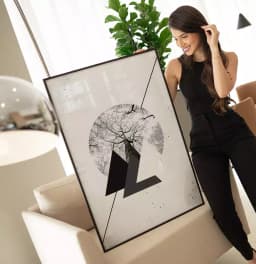 Quadro Decorativo As 3 Pirâmides e a Árvore da Vida