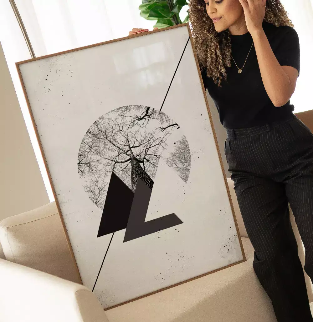 Quadro Decorativo As 3 Pirâmides e a Árvore da Vida