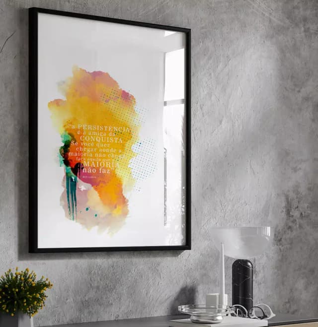Quadro Decorativo A Persistência é Amiga da Conquista