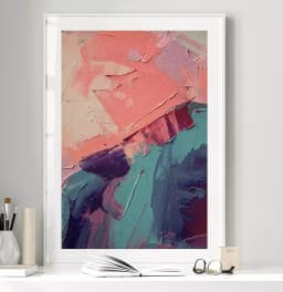 Quadro Decorativo Pintura Abstrata Textura de Tinta Óleo