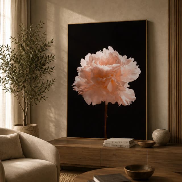 Quadro Decorativo Peônia de Luz
