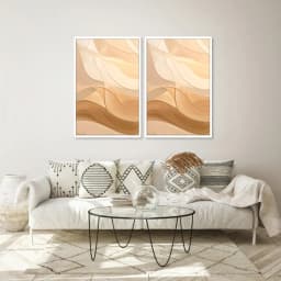 Kit 2 Quadros Decorativos Dunas Minimalistas